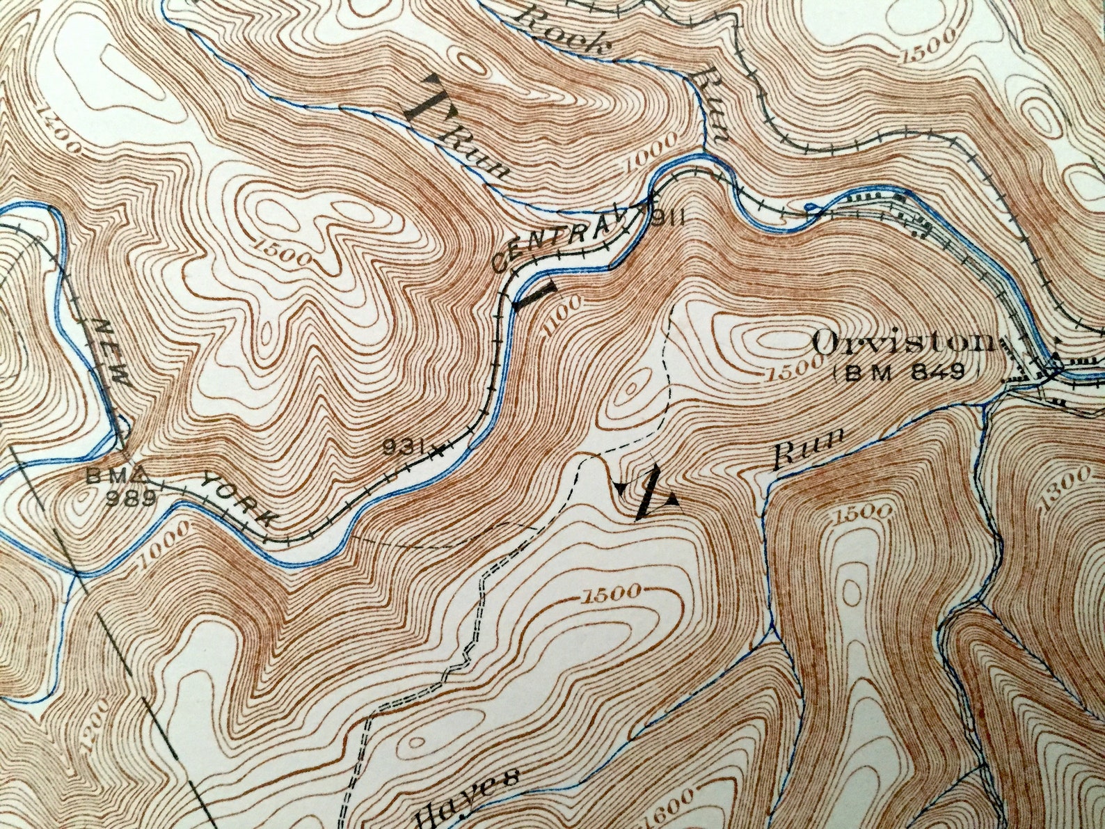 Antique Snow Shoe Pennsylvania 1931 US Geological Survey Etsy UK