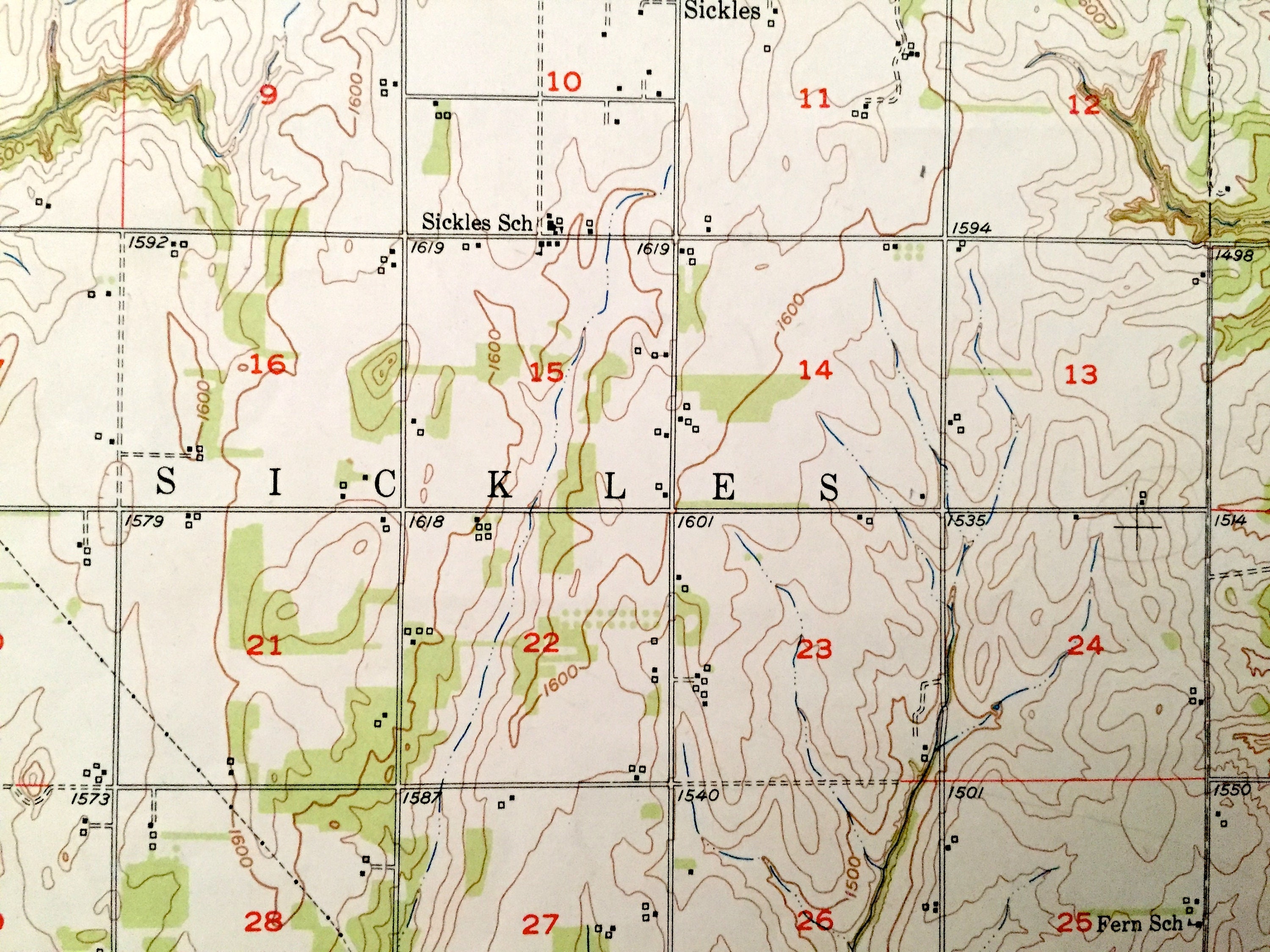 Antique Binger Oklahoma 1951 US Geological Survey Topographic Etsy España