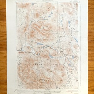 Antique White Mountains, New Hampshire 1934 US Geological Survey Topographische Karte – Stark, Northumberland, Mailand, Percy, Dummer, Stratford NH