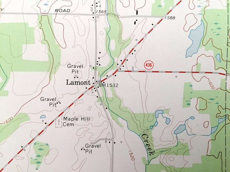 Antique Portageville New York 1972 US Geological Survey Etsy