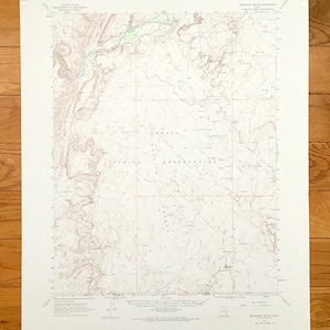 Antieke Grens Butte, Utah 1962 US Geological Survey Topografische Kaart - San Juan County, Navajo Indian Reservation, Casa Del Eco Mesa, UT