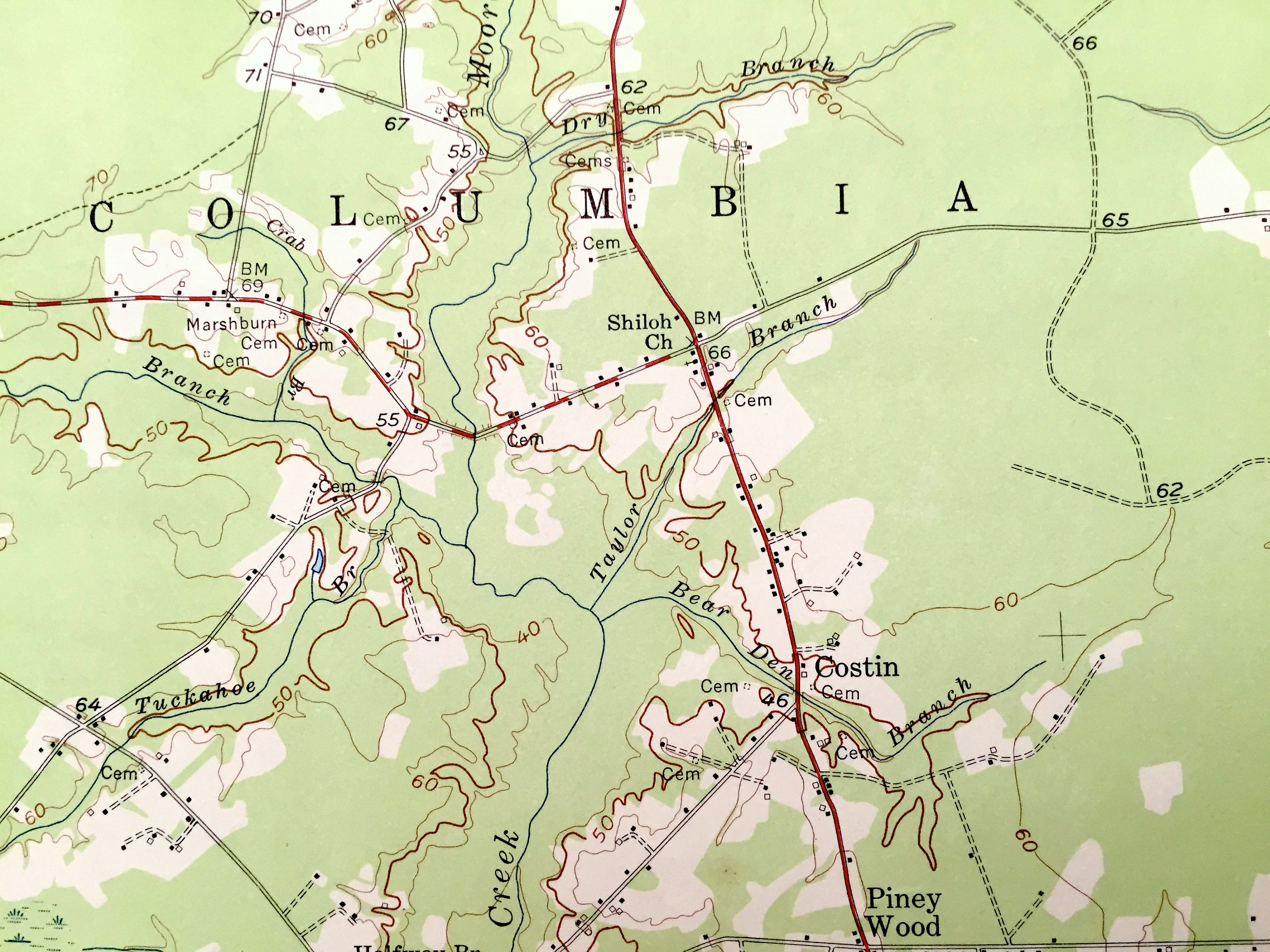 Antique Atkinson North Carolina 1955 US Geological Survey Etsy