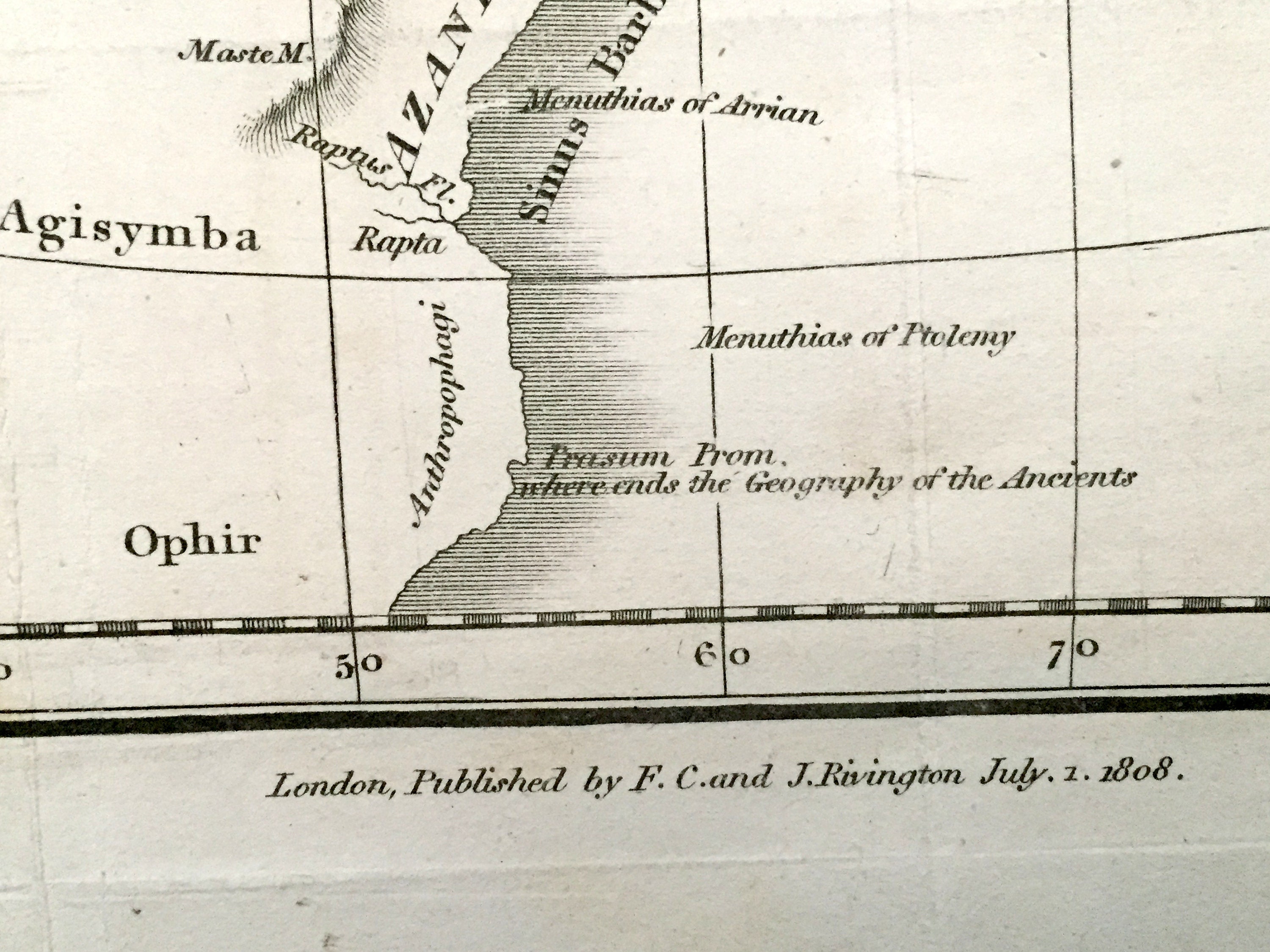 Antique 1808 World as Known to the Ancients Map by D'anville From ...