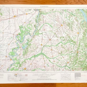 Mapa topográfico antigo de Dyersburg, Tennessee, 1956, US Geological Survey – Union City, Newbern, Greenfield, Gleason, Huntingdon, Ridgely TN