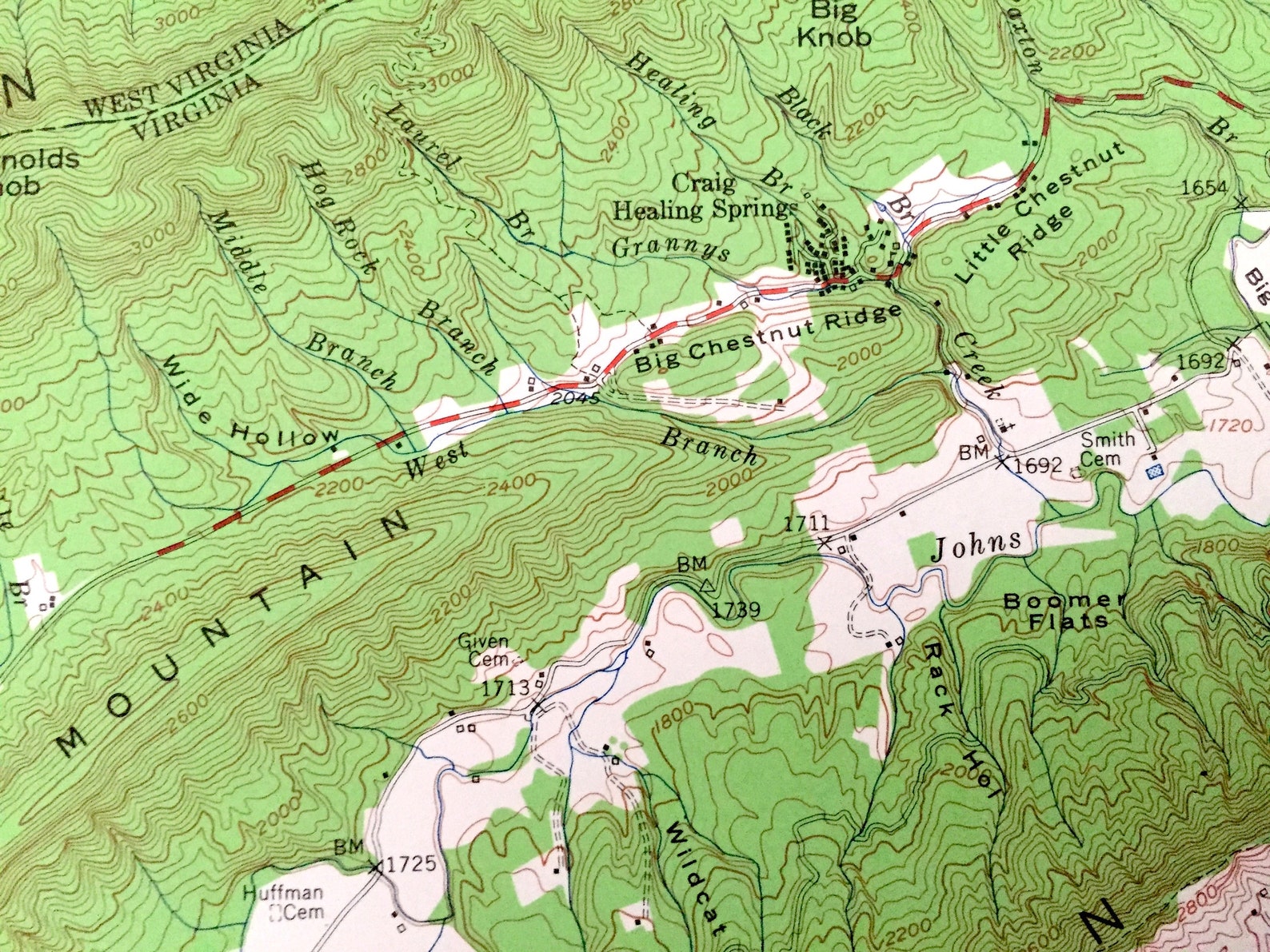 Antique Waiteville West Virginia 1951 US Geological Survey Etsy