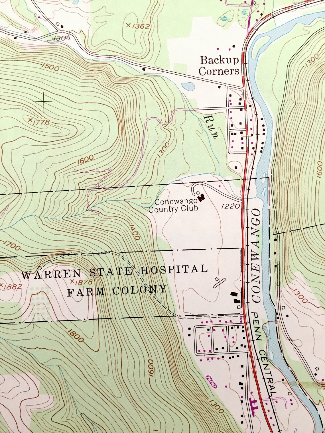 Antique Russell Pennsylvania New York 1954 US Geological Etsy