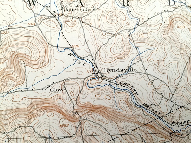 Antique Richmondville New York 1947 US Geological Survey Etsy