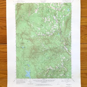 Antike Topographie-Karte von Londonderry, Vermont, 1957 – Strathton Mountain, Bromley, Bennington, Windham, Peru, Ski-Gebiet, VT