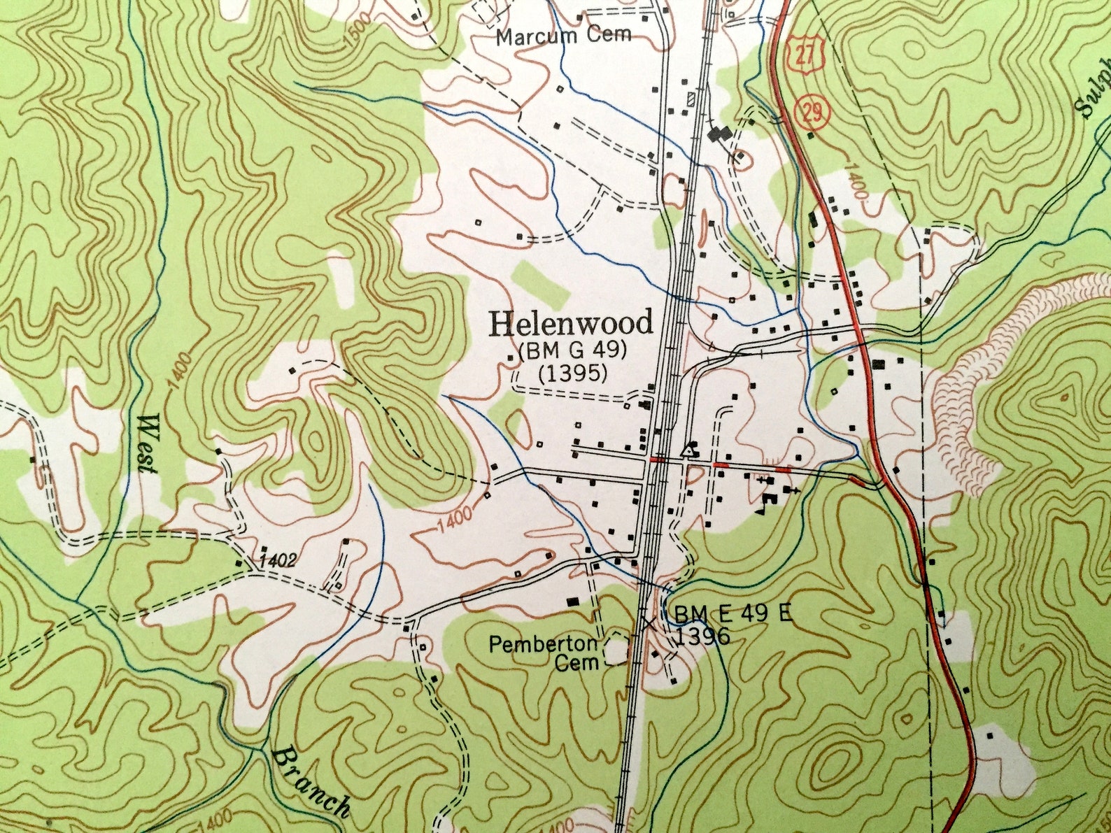 Antique Helenwood Tennessee 1952 US Geological Survey Etsy