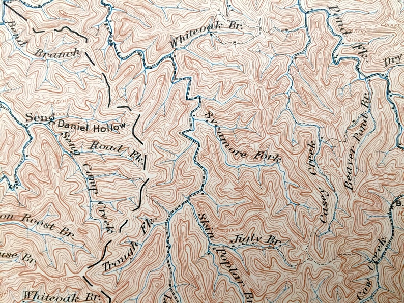 Antique Oceana West Virginia 1898 US Geological Survey Etsy