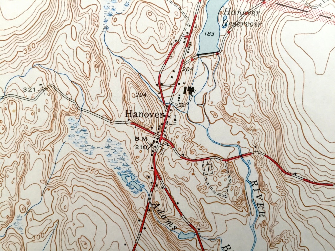 Antique Scotland Connecticut 1946 US Geological Survey Etsy