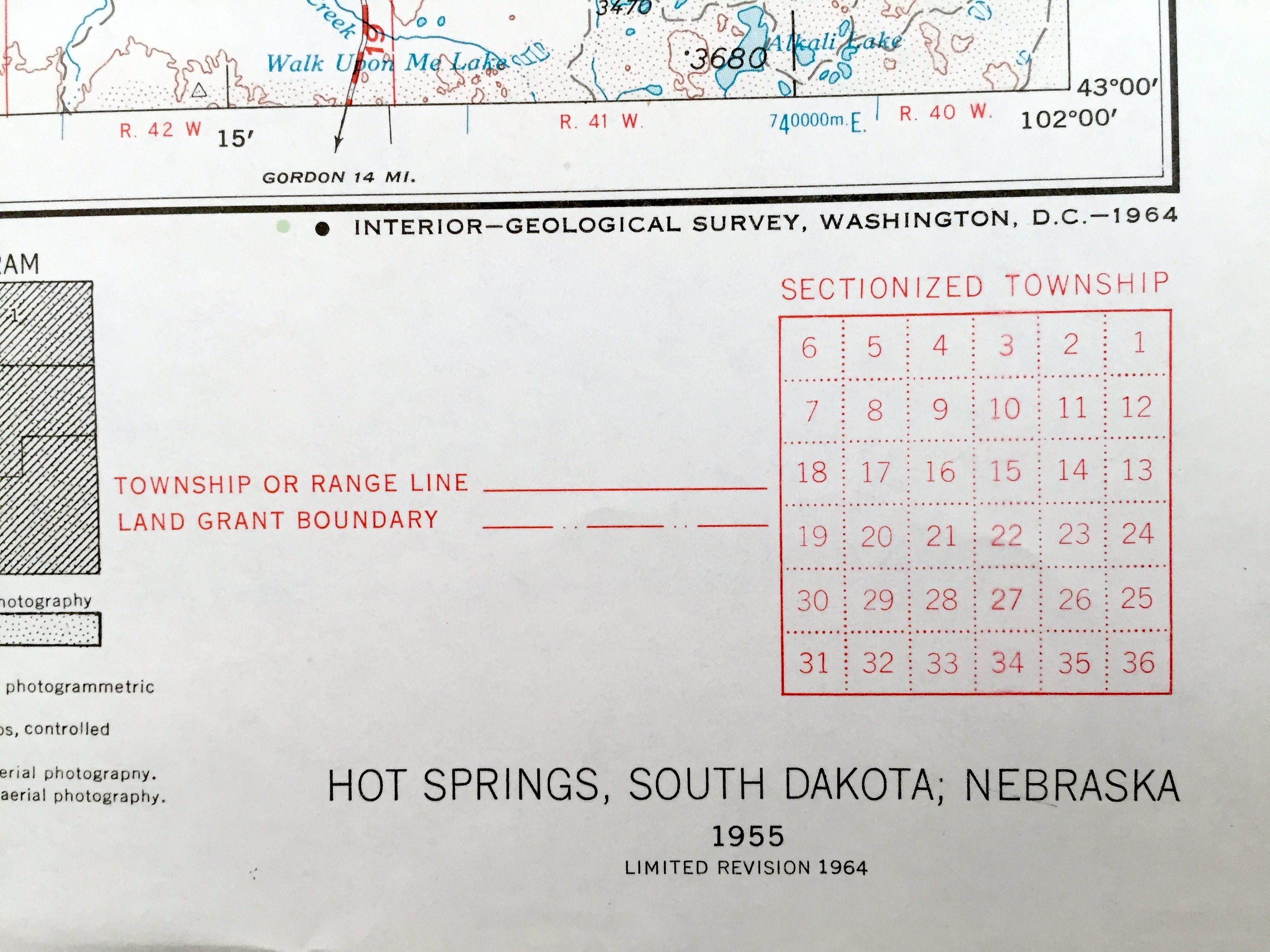 Antique Hot Springs South Dakota 1955 US Geological Survey Etsy