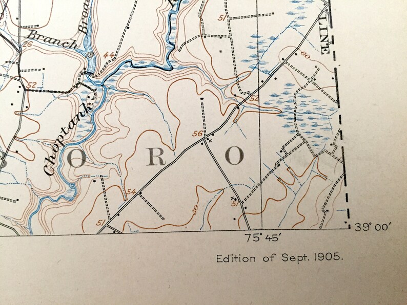 Antique Barclay Maryland 1905 US Geological Survey Etsy