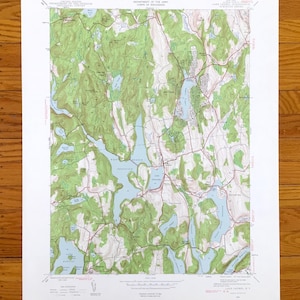 Antique Lake Carmel, New York 1943 US Geological Survey Topographic Map – Putnam County, Kent, Patterson, Southeast, Mahopac, Crafts, NY