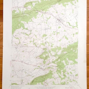 Antique Honey Brook, Pensilvânia 1955 Mapa topográfico do US Geological Survey - Chester, Condado de Lancaster, Caernarvon, West Caln, Salisbury PA