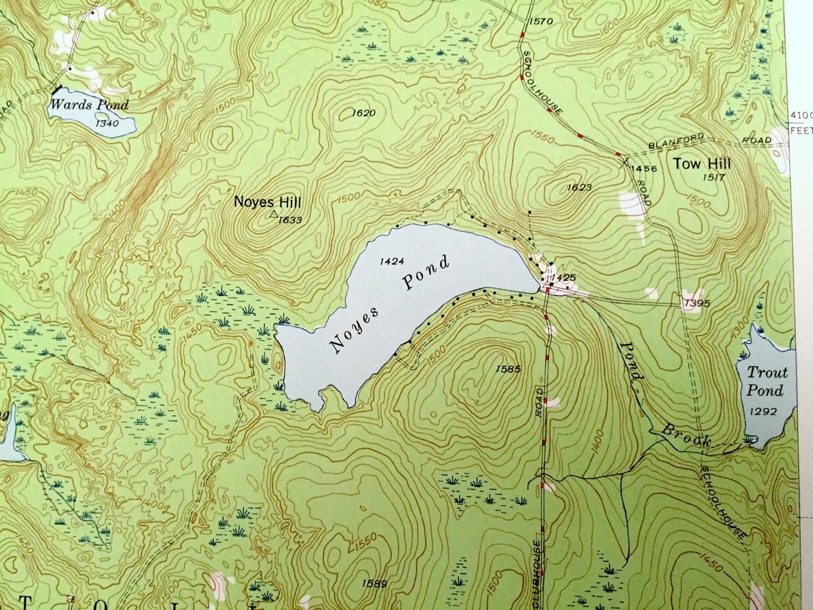 Antique Tolland Massachusetts 1948 US Geological Survey Etsy