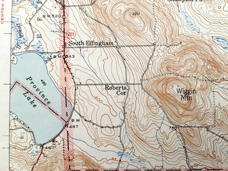 Antique Newfield Maine 1944 US Geological Survey Topographic Etsy