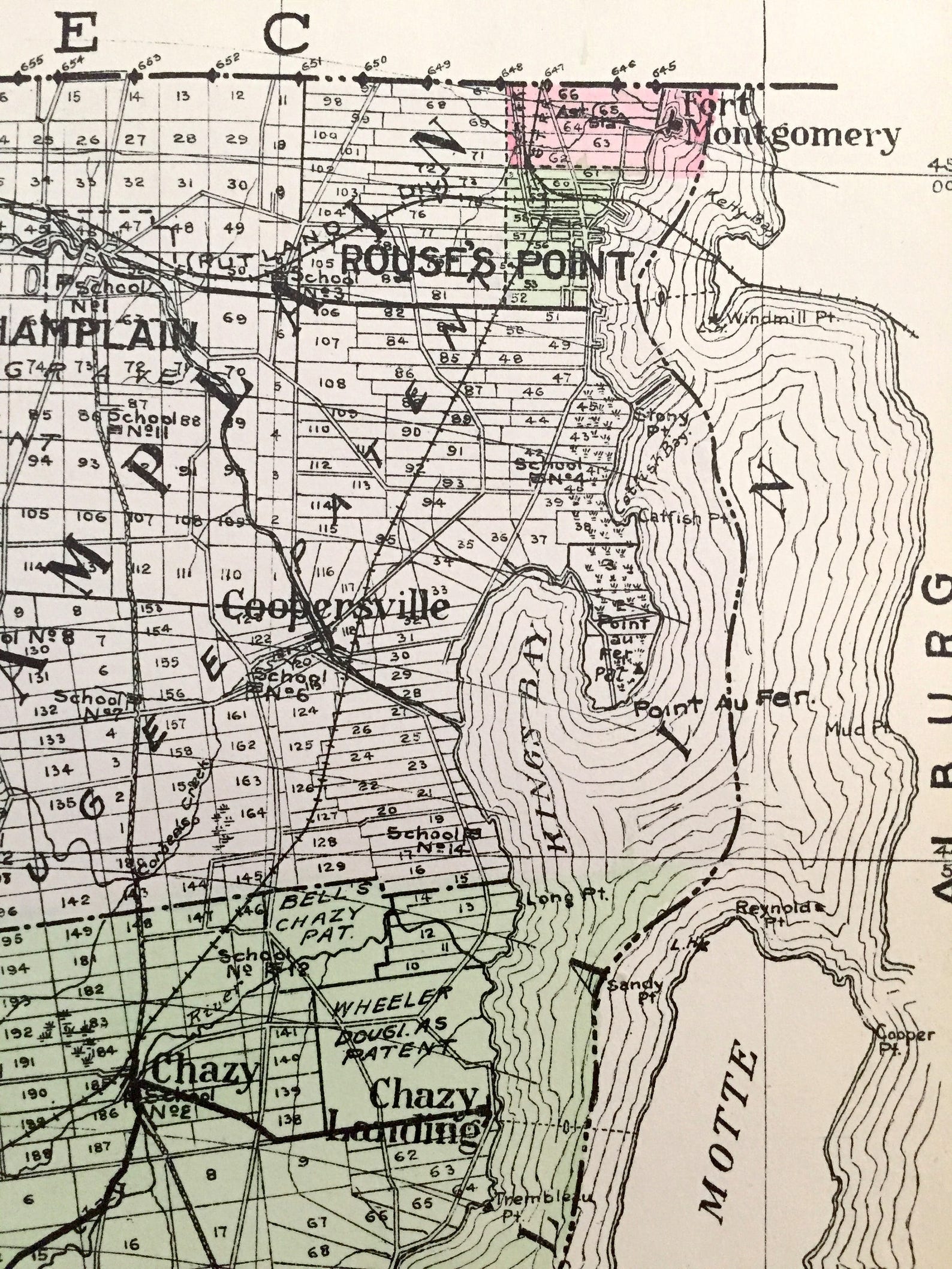 Antique Clinton County New York 1912 New Century Atlas Map Etsy