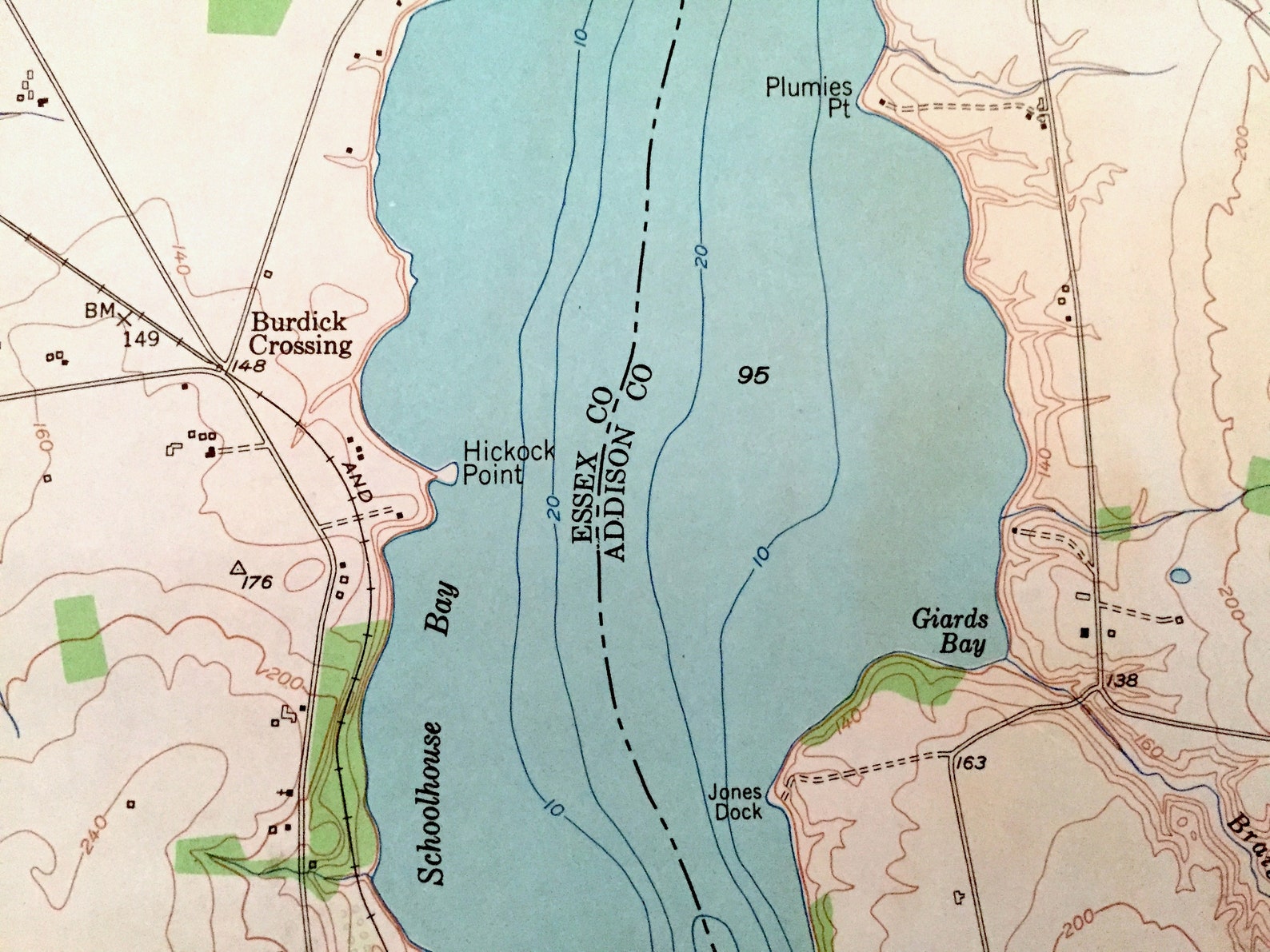 Antique Crown Point New York 1950 US Geological Survey Etsy