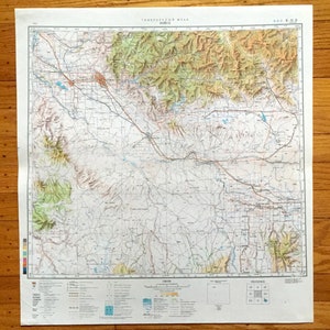 Antieke SOVJET Boise, Idaho 1961 Rusland Army Survey Map – Treasure Valley, Nampa, Elmore, Canyon, Ada County, Mountain Home, Snake River, ID