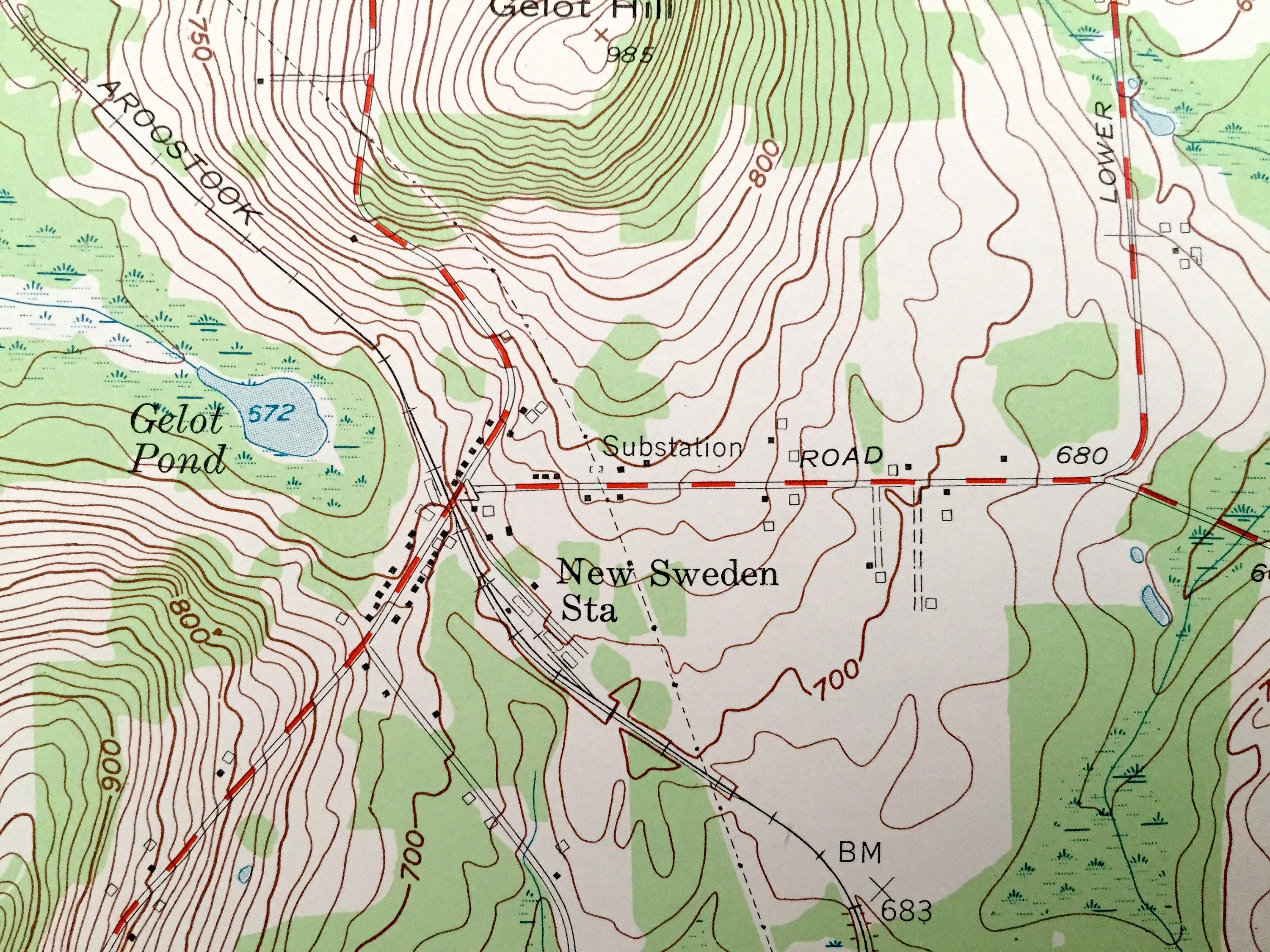 Antique New Sweden Maine 1953 US Geological Survey Etsy