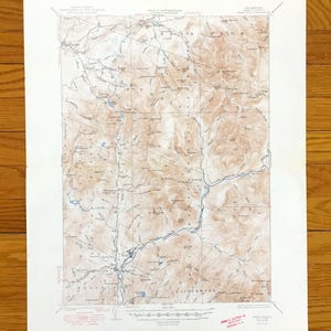Antieke Franken, New Hampshire 1932 US Geological Survey topografische kaart - Witte Bergen, Bethlehem, Lincoln, Livermore, Woodstock, NH