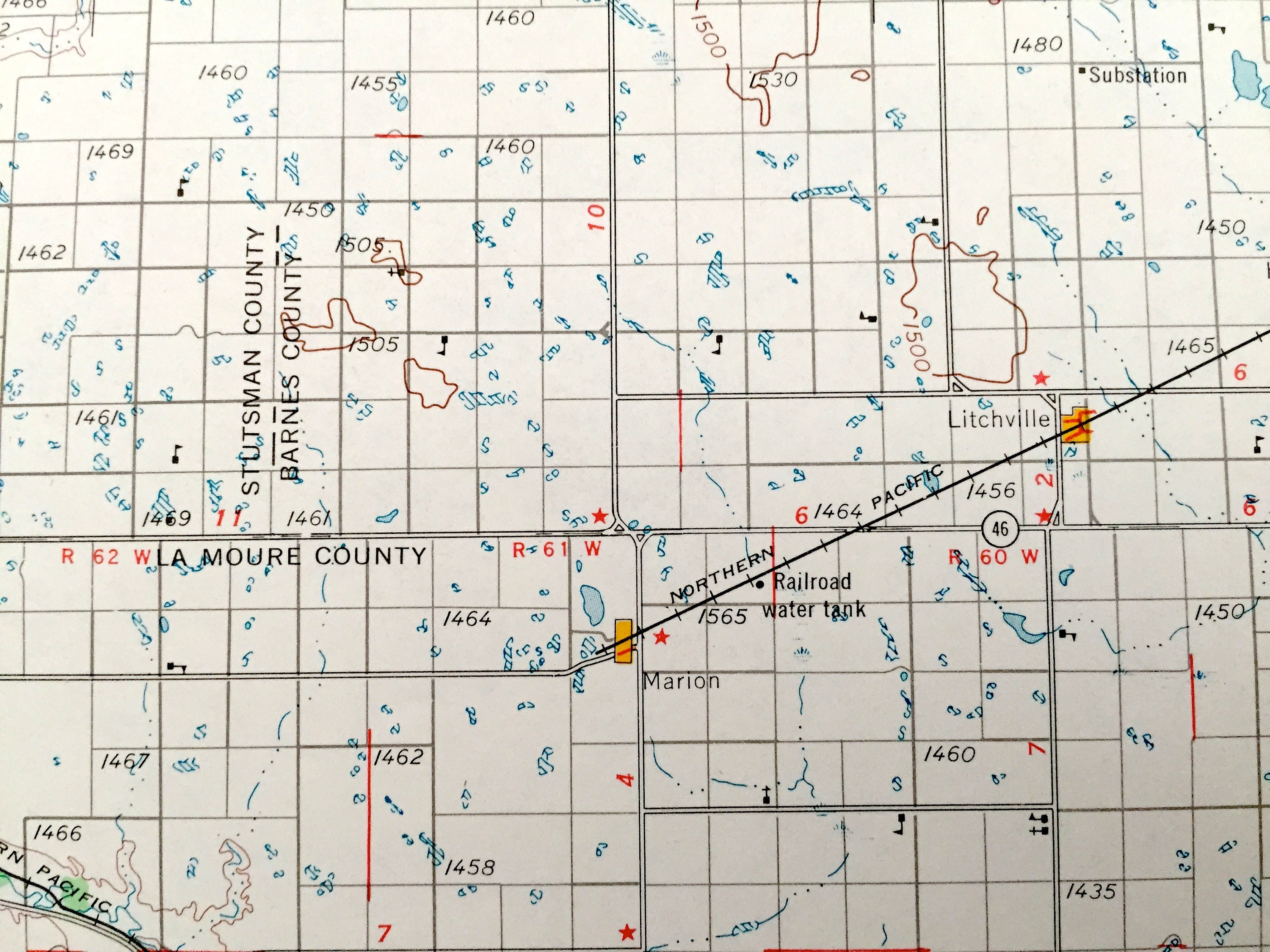 Antique Jamestown North Dakota 1954 US Geological Survey Etsy