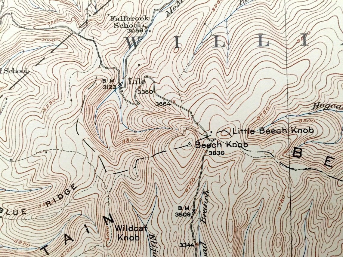Antique Richwood West Virginia 1923 US Geological Survey Etsy