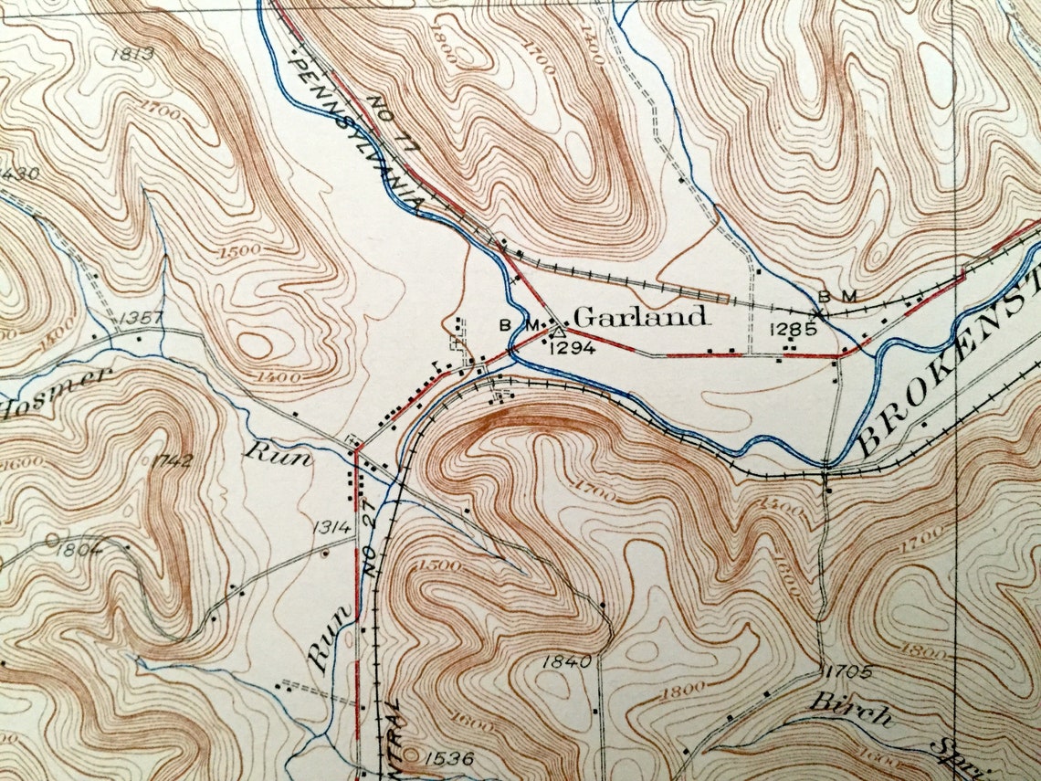 Antique Youngsville Pennsylvania 1929 US Geological Survey Etsy