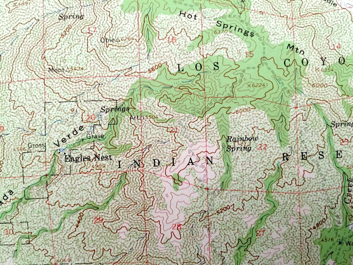 Antique Warner Springs California 1960 US Geological Survey Etsy