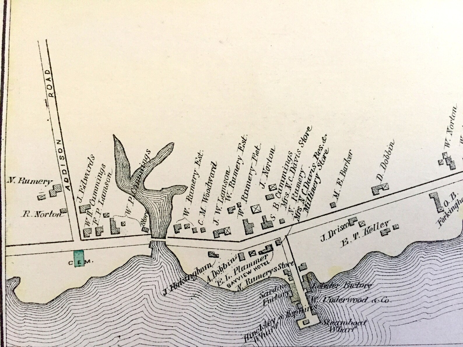 Antique 1881 Jonesport and Jonesboro Maine Map by N. Etsy
