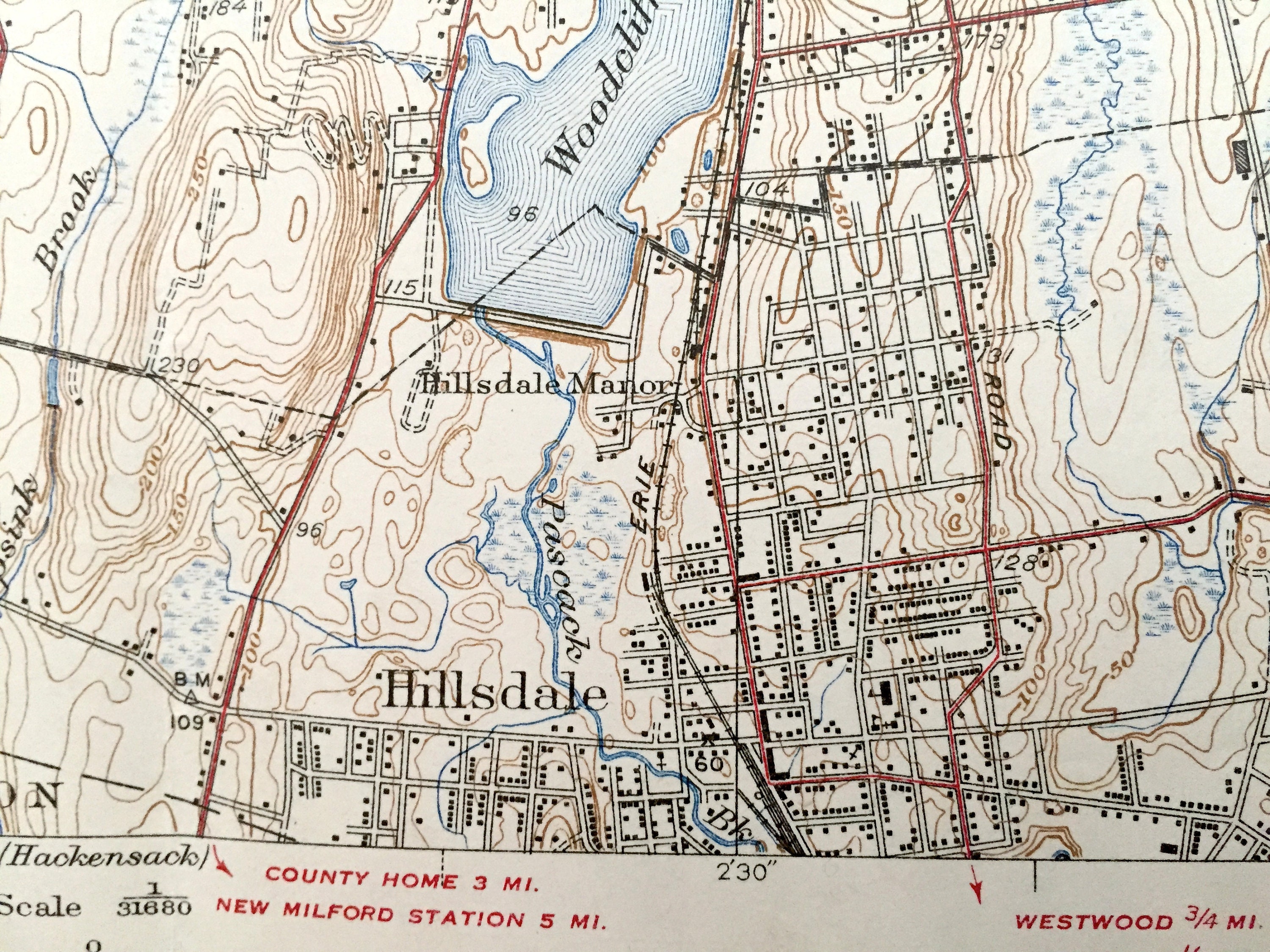 Antique Park Ridge New Jersey 1939 US Geological Survey Map Etsy