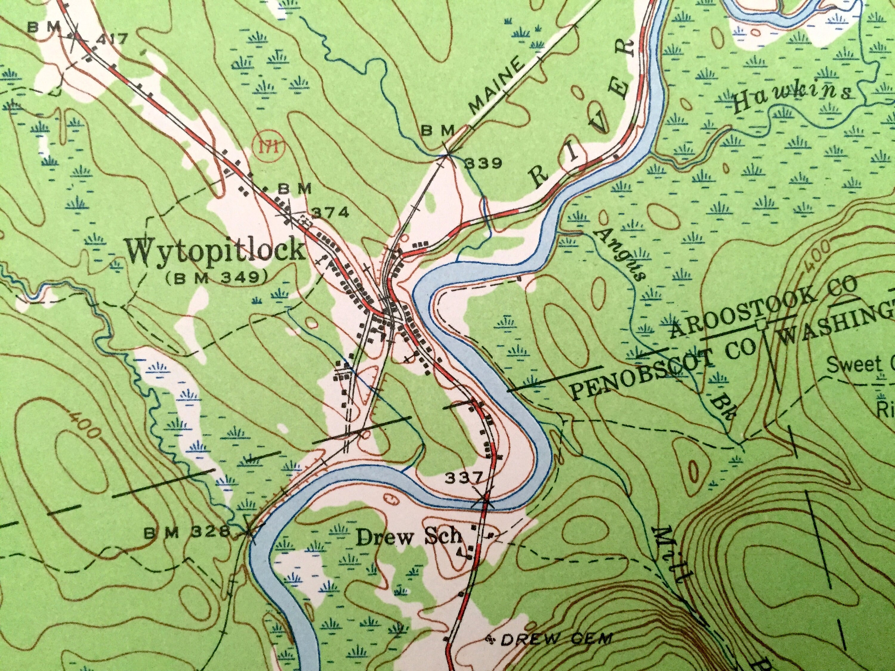 Antique Wytopitlock Maine 1941 US Geological Survey Etsy