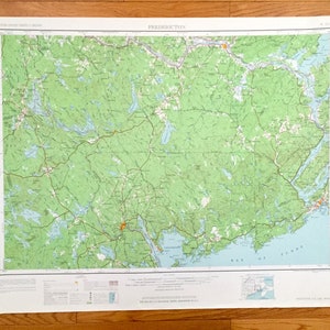 Antike Fredericton, New Brunswick 1963 U.S. Geologische Übersicht topographische Karte – St. Stephen McAdam Barkers Punkt, St. John, Nashwaaksis