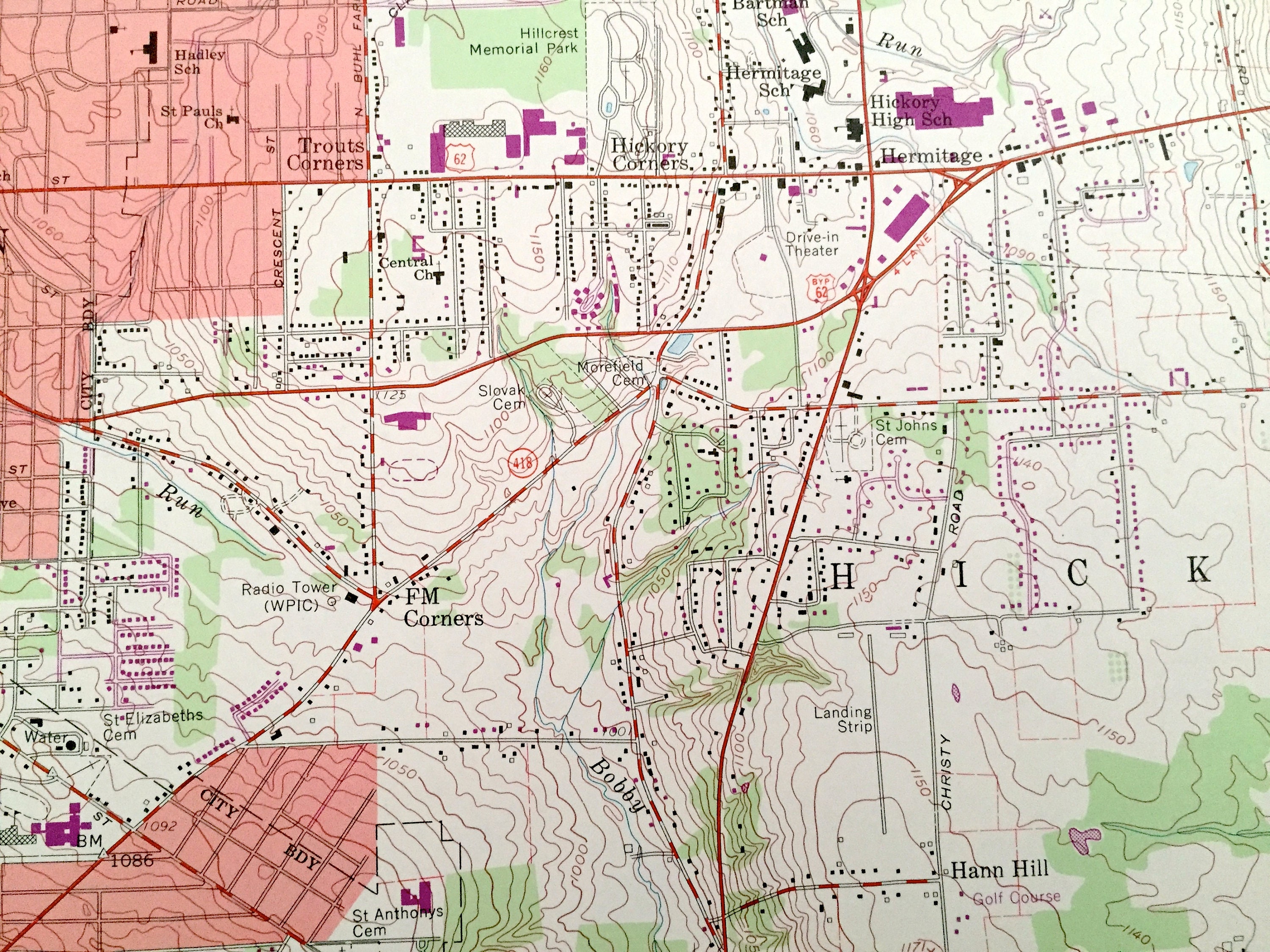 Antique Sharon Pennsylvania 1958 US Geological Survey Etsy UK