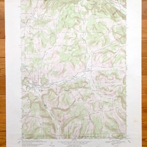 Antike Erin, New York 1969 US Geologische Übersicht Topographische Karte - Breesport, Pferdeköpfe, Veteran, Chemung, Van Etten, Schuyler County, NY
