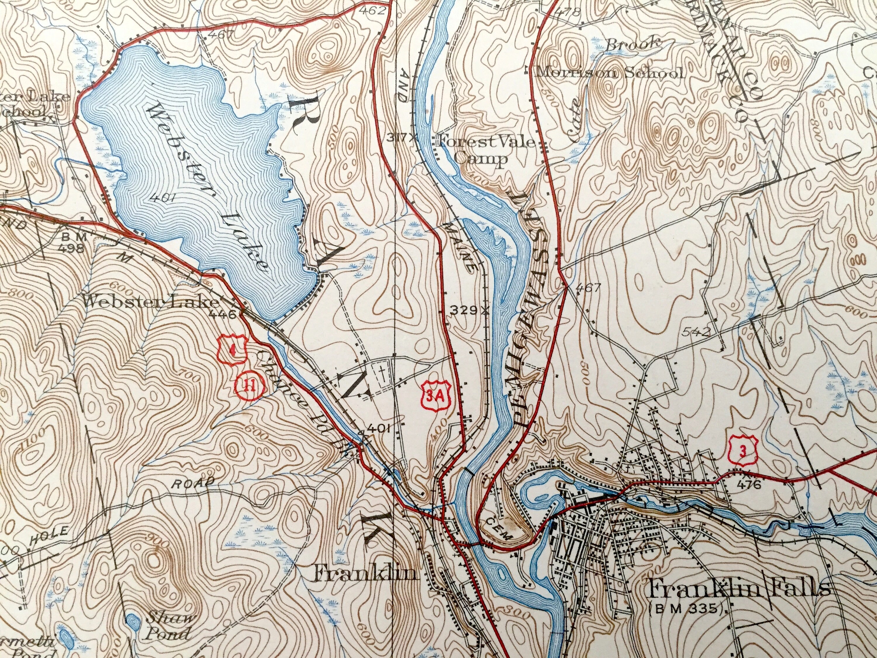 Antique Penacook New Hampshire 1927 US Geological Survey Etsy