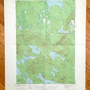 Antike zotteligen See, Maine 1941 uns geologischen topographische Karte – Penobscot, Washington County, Talmadge, Grand Lake Stream, Topsfield