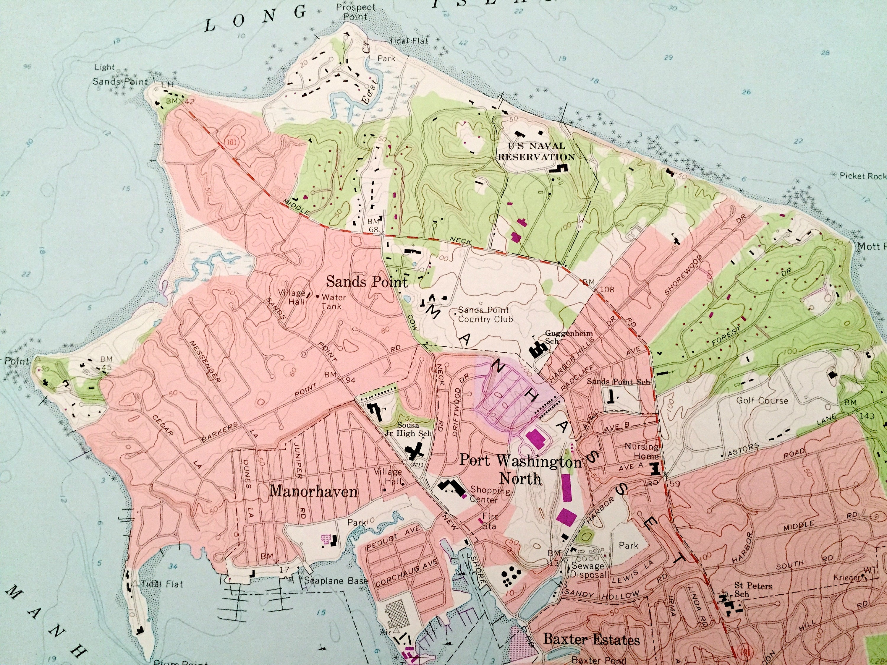 Antique Sea Cliff New York 1968 US Geological Survey Etsy UK