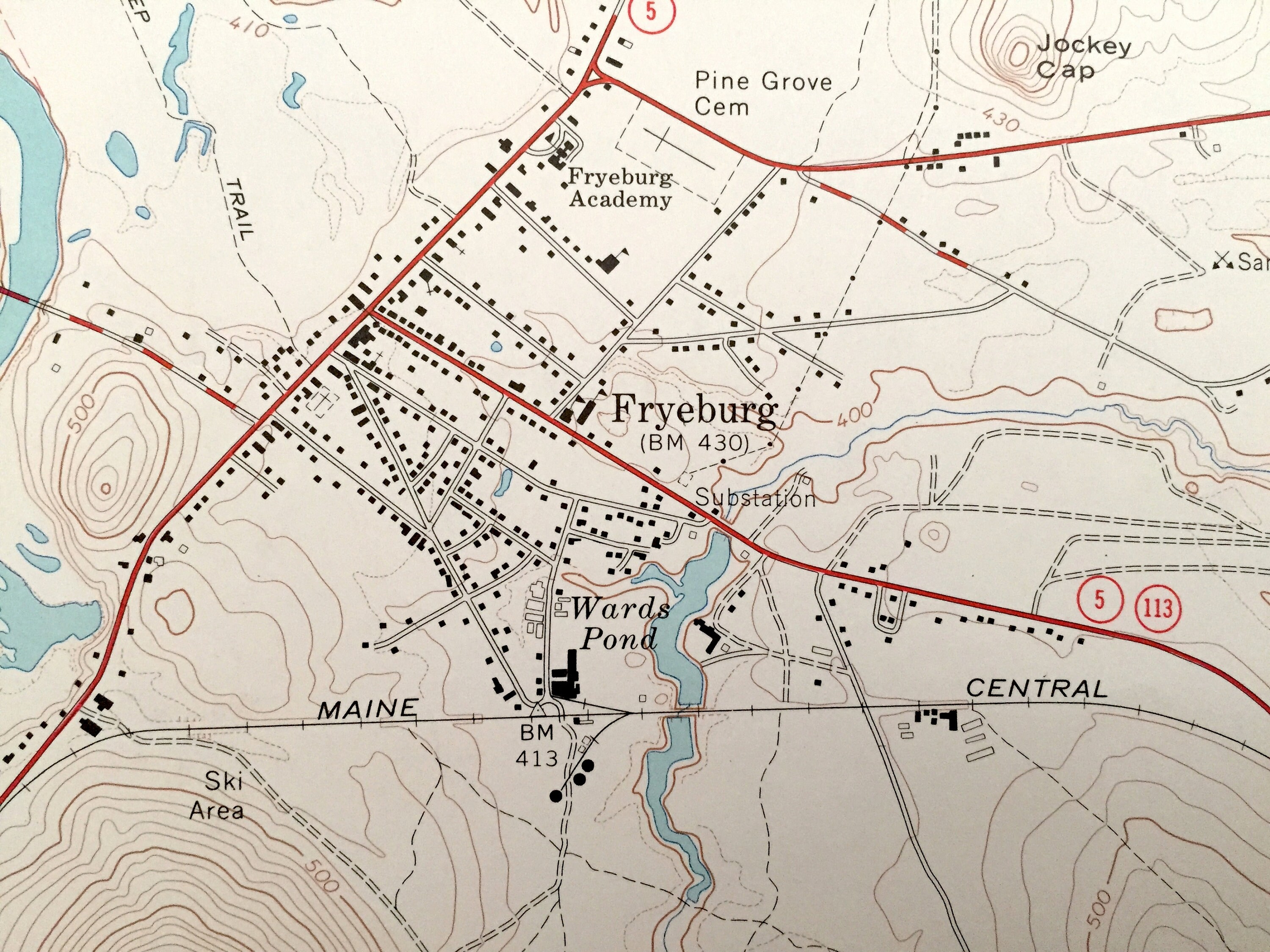Antique Fryeburg Maine & NH 1963 US Geological Survey Etsy