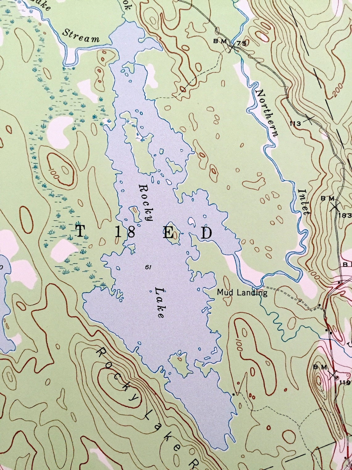 Antique Gardner Lake Maine 1941 US Geological Survey Etsy UK