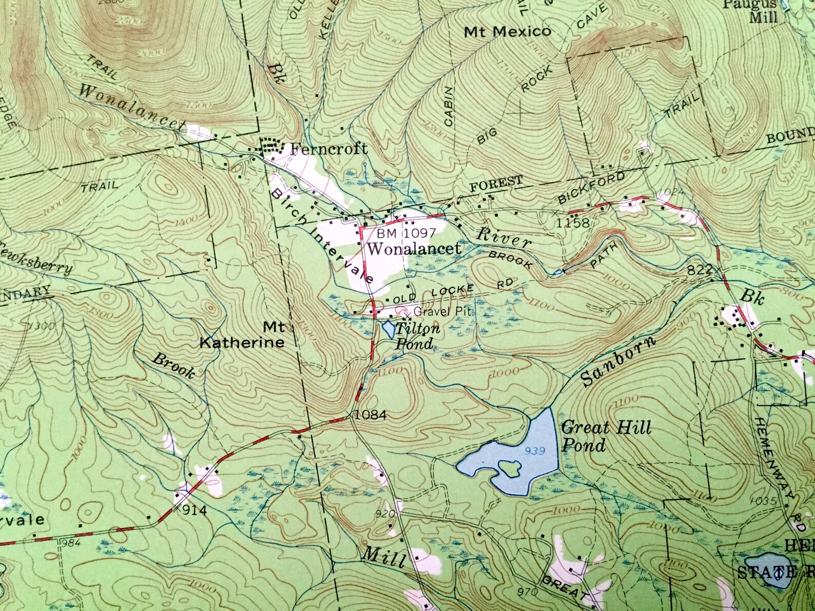 Antique Sandwich New Hampshire 1958 US Geological Survey Etsy