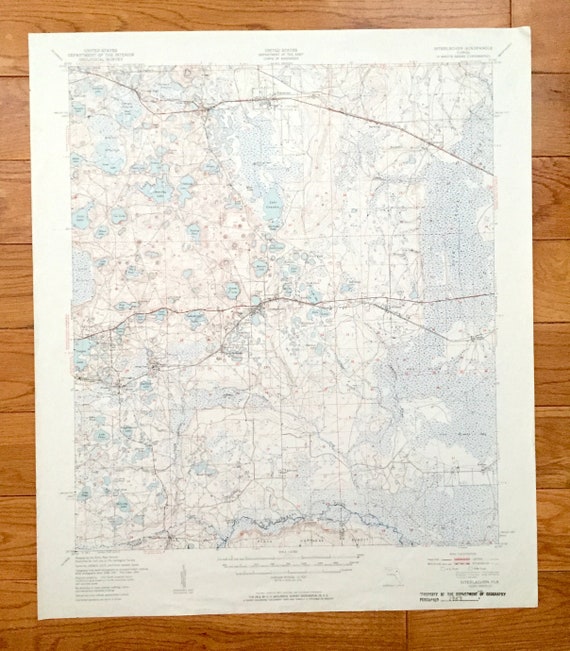 Carte Topographique Vintage Originale De Elliott Key En Floride - Édition USGS 1970