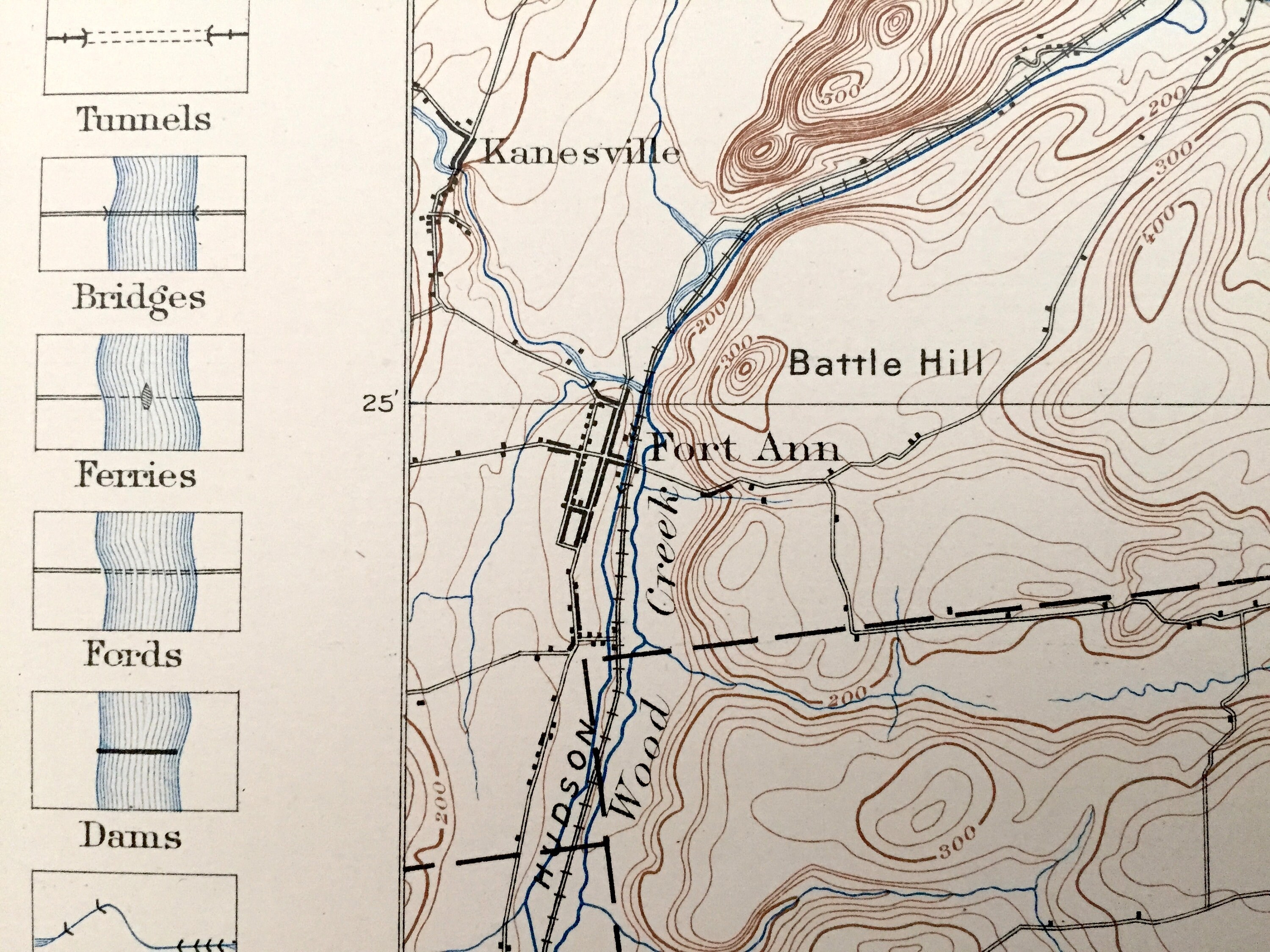 Antieke Fort Ann New York 1898 US Geological Survey Etsy