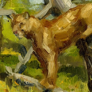 Watchful Puma ORIGINAL COLOR STUDY