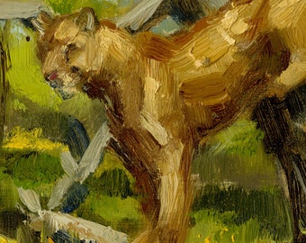 Watchful Puma ORIGINAL COLOR STUDY