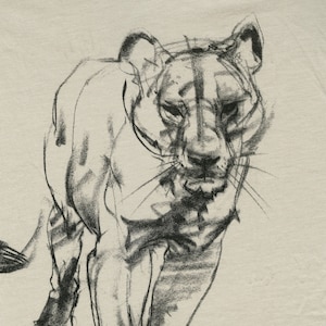 LIONESS T-SHIRT, Men's/Unisex, Fauna Shirts, Quality fitted-crew neck Tee