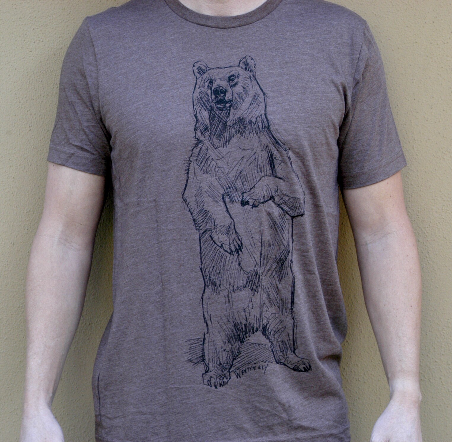 GRIZZLY BEAR T-SHIRT, Men's/unisex Shirt, Fauna Shirts