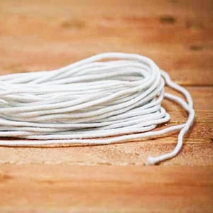 Square Braid #2 Cotton Candle Wicks, Cotton Wick , Candle Making Supplies, Beeswax Candle Wick, Soy Candle Wicking, Pillar Candle Wick