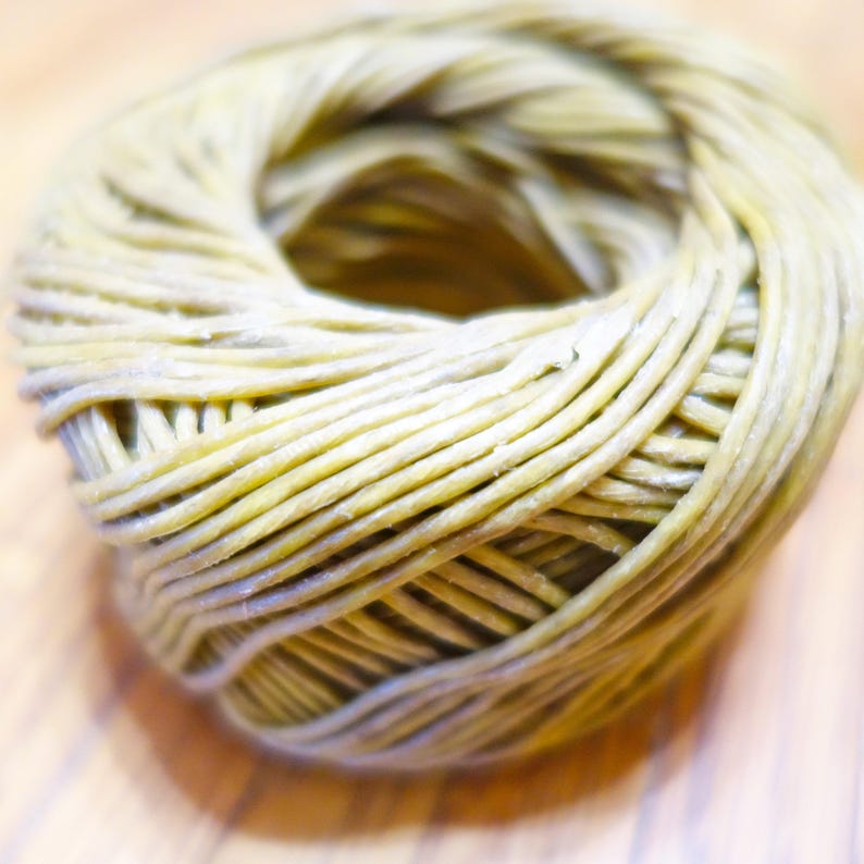 Hemp Candle Wick Hemp Wick for Candle Making / Hemp Wick Candle / Hemp Beeswax Candle / Beeswax Hemp Wick / Natural Candle Wicks image 2